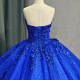 Flower Girl Dresses Red Lace Appliques Ruffles Floral Princess Pageant Gown Tulle Strapless Ball Gown Quinceanera Dresses