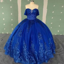 Girl Sweetheart Quinceanera Dresses Ball Gown Short Sleeves Sweet 16 Dresses for Teens vestido de 15 quinceanera