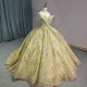 Glitter Gold Crystal Beading Ball Gown Quinceanera Dresses Strapless Perfect Sequined Lace Up Vestidos De 15 Anos