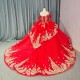 Glitter Quinceanera Dress Ball Gown Lace Applique V-neck Beading Sequins Spaghetti Corset Sweet 16 Vestido De 15 Anos