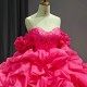 Glittering Pink Princess Quinceanera Dresses Bow Off -Shoulder Lace Up Floor Length Birthday Party vestido de 15 quinceanera 