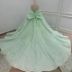 Green Quinceanera Dress Party Beading Ball Gown Bride Robe Scoop Neck Appliques Bridal Dresses vestido de 15 quinceanera