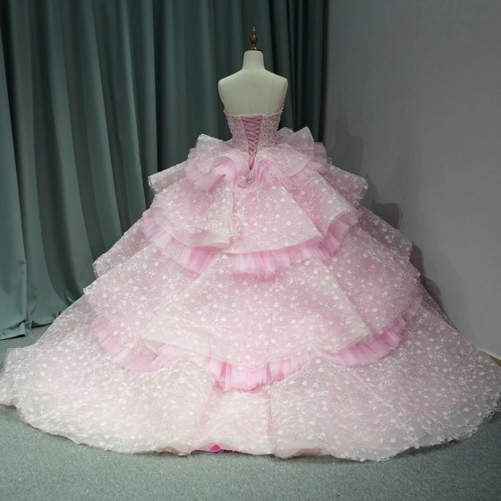 Jancember Appliques Quinceanera Ball Gown Prom Dress Sweet 16 Dress Floor-length Gown Custom Made vestidos de 15 quinceanera