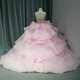 Jancember Appliques Quinceanera Ball Gown Prom Dress Sweet 16 Dress Floor-length Gown Custom Made vestidos de 15 quinceanera
