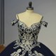 Jancember Blue 2024 Quinceanera Dresses Embroidery Lace V-neck Sequins Short Sleeves Ball Gowns vestido 15 anos quinceanera