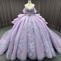 Exquisite Stylish Quinceanera Gown For Girl 2025 Ball Gown Sequins Sweetheart Chapel Train Beading Robe De Mariée