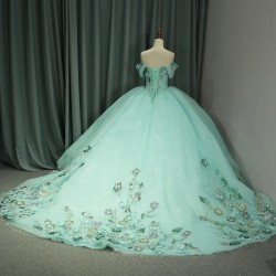 Jancember Princess Beaded V-neck Quinceanera Dresses Ball Gown 2024 Prom Dresses Puffy Sweet Gown vestido 15 anos quinceanera