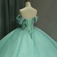 Jancember Princess Beaded V-neck Quinceanera Dresses Ball Gown 2024 Prom Dresses Puffy Sweet Gown vestido 15 anos quinceanera