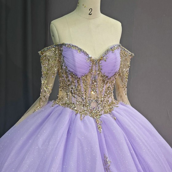 Jancember Shiny Scoop Birthday Quinceanera Ball Gown Lace-Up Dress Beading Floor-length Evening Gown Custom Made vestido 15 anos