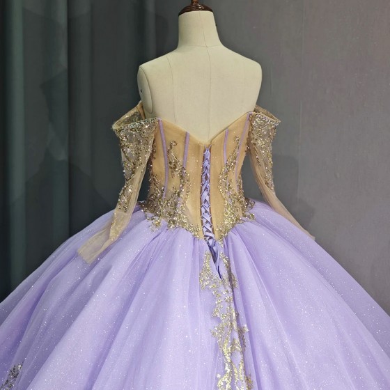 Jancember Shiny Scoop Birthday Quinceanera Ball Gown Lace-Up Dress Beading Floor-length Evening Gown Custom Made vestido 15 anos