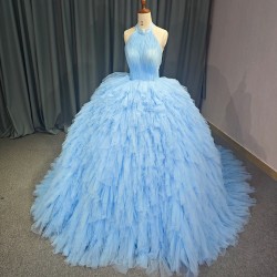 Lace Blue Customized Quinceanera Dresses for Teens Lacing up Surprise Price Tulle Diamond Vestido De 15 Made to Order
