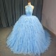Lace Blue Customized Quinceanera Dresses for Teens Lacing up Surprise Price Tulle Diamond Vestido De 15 Made to Order