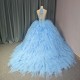 Lace Blue Customized Quinceanera Dresses for Teens Lacing up Surprise Price Tulle Diamond Vestido De 15 Made to Order