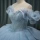 Light Blue Girls Quinceanera Dresses Lace Sweetheart Beading Tulle Ball Gown Birthday Party Sweet 16 Vestidos vestidos 15 anos