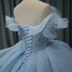 Light Blue Girls Quinceanera Dresses Lace Sweetheart Beading Tulle Ball Gown Birthday Party Sweet 16 Vestidos vestidos 15 anos