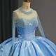 Luxury Blue Celebrity Evening Dresses for Girl Beads Party Prom Gowns Gala Special Events Dress 2024 Quinceanera Dresses
