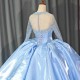 Luxury Blue Celebrity Evening Dresses for Girl Beads Party Prom Gowns Gala Special Events Dress 2024 Quinceanera Dresses