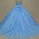 Luxury Elegance Blue Lace Ball Gown Quinceanera Dresses Lace Up With Sequins Sweet 16 Dress vestidos de 15 anos quinceaneras