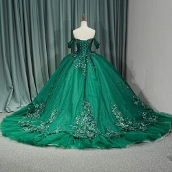 Luxury Green Organza Quinceanera Dress 2024 Dresses Ball Gown Prom Dress Sweet 15 Dresses Party Gown vestido de 15 anos