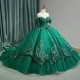 Luxury Green Organza Quinceanera Dress 2024 Dresses Ball Gown Prom Dress Sweet 15 Dresses Party Gown vestido de 15 anos