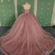 Luxury Quinceanera Dresses Bow New Lace Spaghetti Straps Beaded Party Prom Ball Gown Vintage vestido de 15 quinceanera