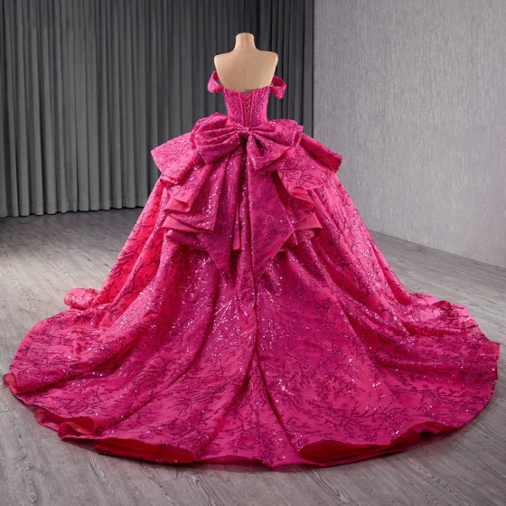 Mexican Factory Wholesale Pink 2024 Quinceanera Dress Lace Up Sweet 15 16 Ball Gown Bow Scoop Beaded Corset Vestidos De 15 Anos
