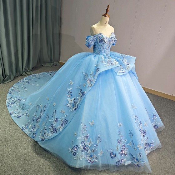 Mexico Traditional Quinceanera Dress 2024 Applique Prom Dress Ball Gown Tiered Bow Evening Gown vestidos de quinceanera
