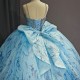 Navy Blue Princess Beading Lace Quinceanera Dress for Wedding Sweep Train Ball Gown Bow vestidos de 15 quinceanera