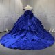 Navy Blue Quinceanera Dress Sweet 15 Evening Dress Crystal Sleeveless Ball Gown Beading Vestido De Quinceanera