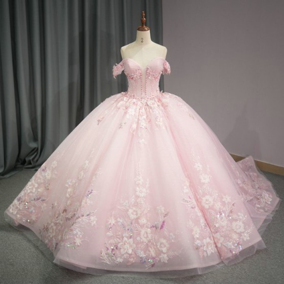 Pink 2025 Quinceanera Dresses Lace Appliques Beading Scoop Cap Sleeve Novelty Customized Ball Gowns Vestidos De 15 Anos