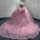 Pink Quinceanera Dress Sweet 15 Evening Dress Crystal Sleeveless Ball Gown Beading Vestido De Quinceanera