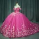 Pink Quinceanera Dress Sweet 15 Evening Dress Crystal Sleeveless Ball Gown Beading Vestido De Quinceanera