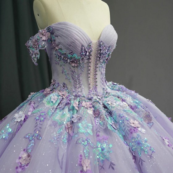 Princess Sweetheart Ball Gown 2024 Quinceanera Dresses Beading Beaded Celebrity Party Gowns 3D Flowers vestidos 15 anos