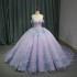 Princess Sweetheart Ball Gown 2024 Quinceanera Dresses Beading Beaded Celebrity Party Gowns 3D Flowers vestidos 15 anos