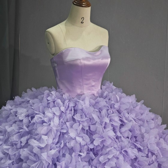 Purple Charro Quinceanera Dresses Ball Gown Lace Up Strapless Appliques Beaded Court Train Mexican vestido de quinceanera