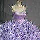 Purple Charro Quinceanera Dresses Ball Gown Lace Up Strapless Appliques Beaded Court Train Mexican vestido de quinceanera
