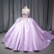Purple Charro Quinceanera Dresses Ball Gown Strapless Embroidery Satin Sweet 16 Dresses 15 Anos vestidos de 15 quinceanera