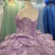 Purple Glitter Ball Gown Princess Quinceanera Dress Ruffle Sequin Appliques Custom Beaded Sweet 16 Dress Vestidos De 15 Años