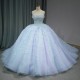 Purple Princess Ball Gown Quinceanera Dresses 2024 Strapless Appliques Beads Birthday Party For 15th Girls
