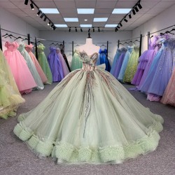 Quinceanera Dresses for 15 Years Sequins with Sleeveless Bow Customized Pleating Vestidos De 15 Anos