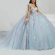 Sweetheart Sky Blue Quinceanera Dresses Ball Gown Sweet 16 Girls Applique Lace Beads Birthday Party Vestido De 15 Anos